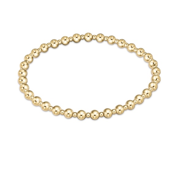enewton • Extends Classic Grateful Pattern 5mm Bead Bracelet - Gold